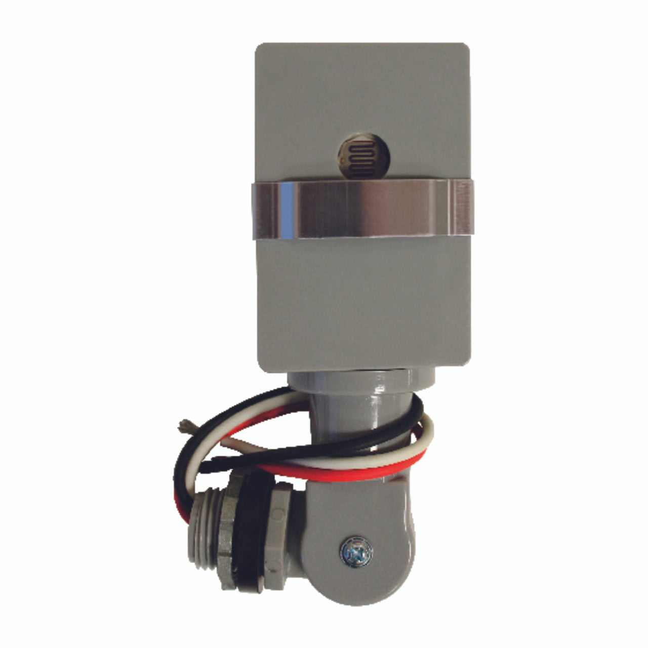 amertac gray photoelectric swivel light control 1 pack automatic lighting control timer sensor