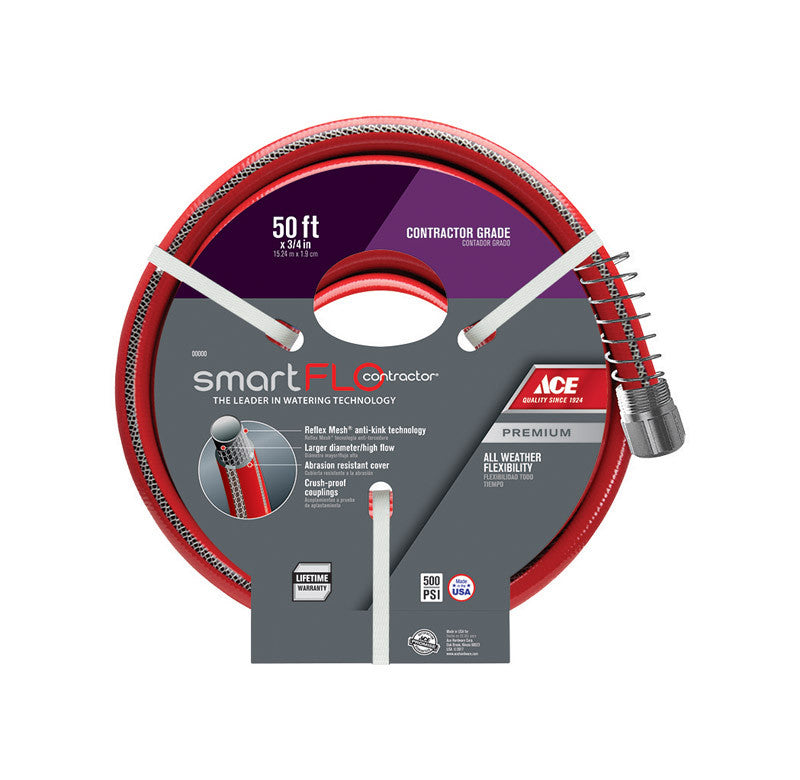 Ace SmartFLO 3/4 in. Dia. x 50 ft. L Contractor Garden Hose