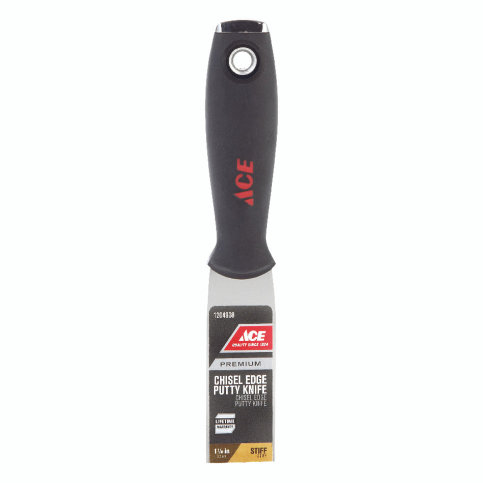 Ace 1-1/4 in. W Carbon Steel Stiff Putty Knife