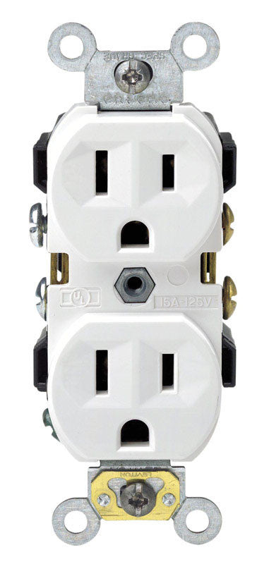 DUPLEX RECEPTACLE WHITE 15 AMP