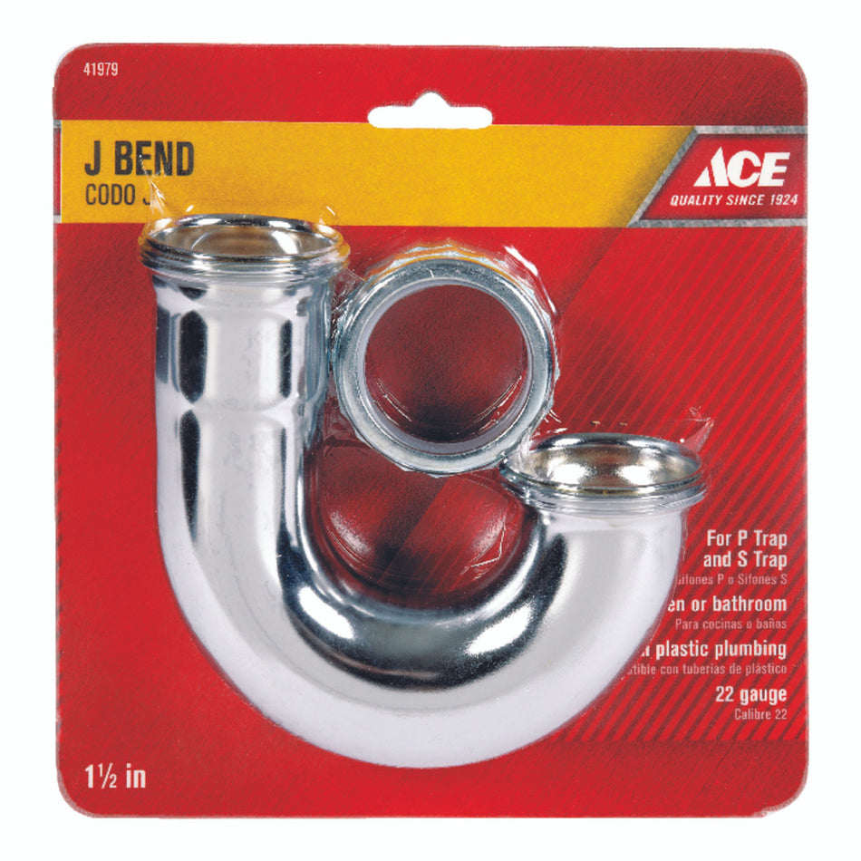 Ace 1-1/2 in. Dia. Brass J-Bend
