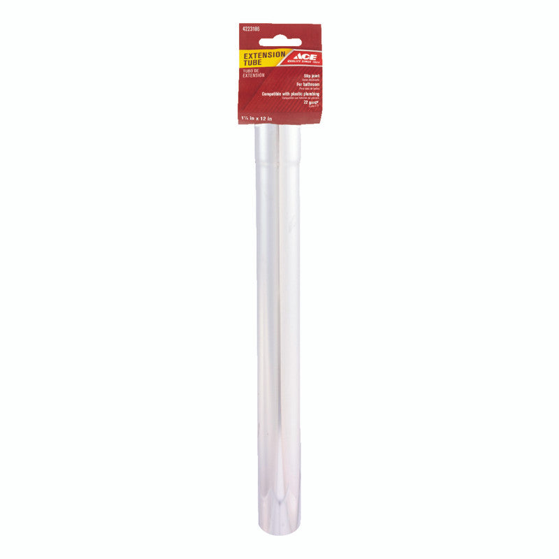 ace 1-1/4 in. dia. x 12 in. l brass extension tube plumbing pipe