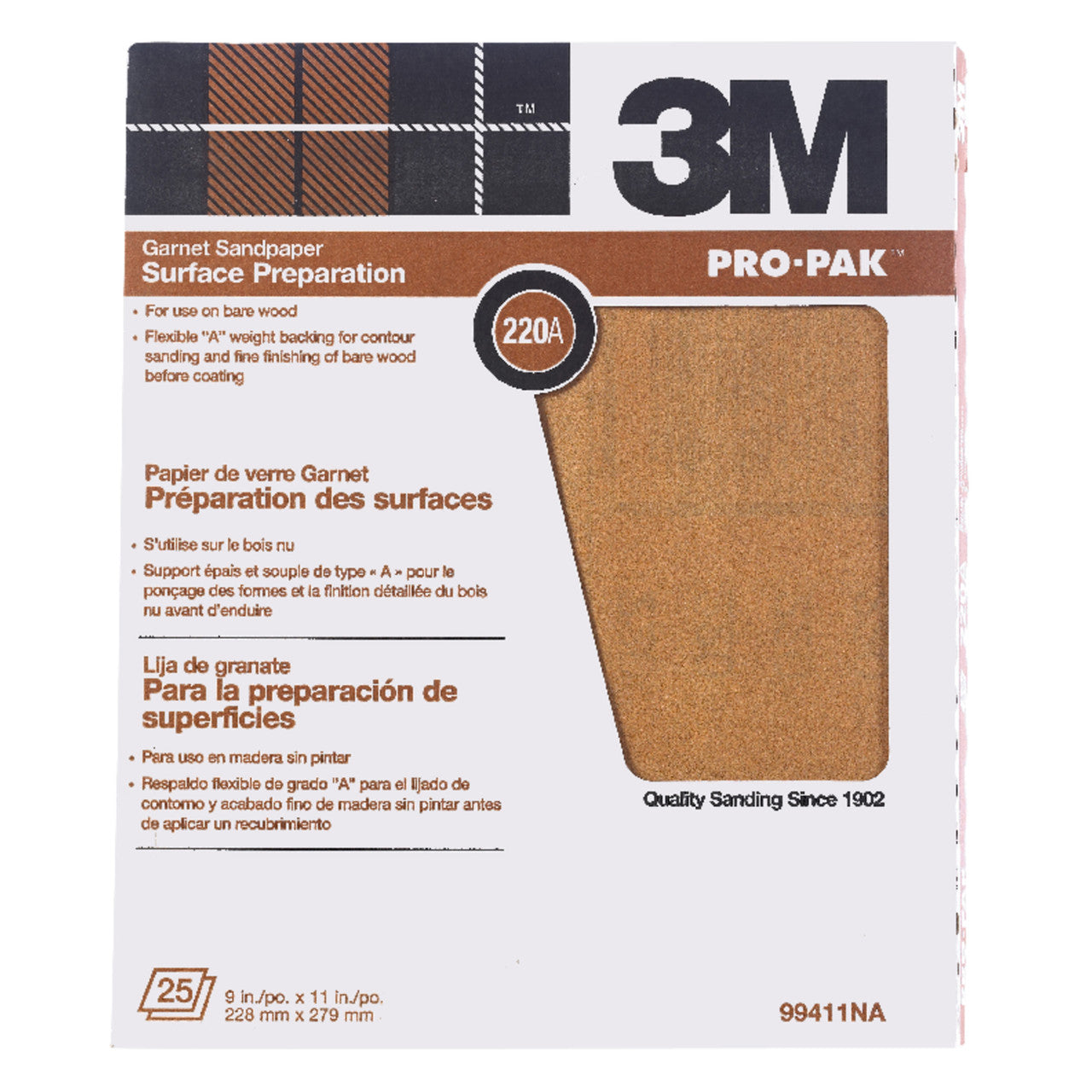garnet sheet 220 grit sanding abrasive surface prep