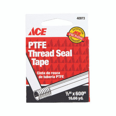Ace White 600 In. L X 1/2 In. W Thread Seal Tape 0.4 Oz.