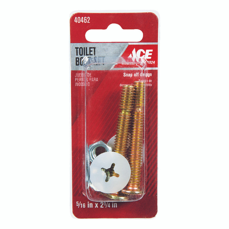 Ace Toilet Bolt Set Brass