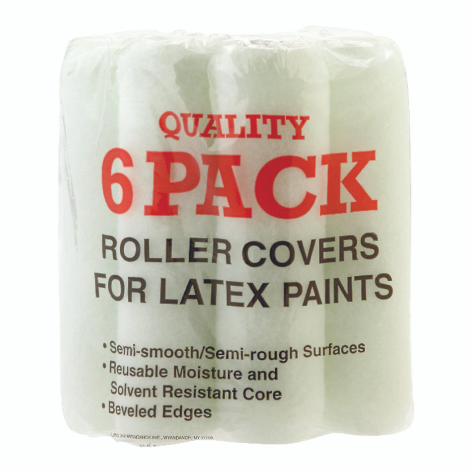 Linzer Quality Synthetic Blend 3/8 in. x 9 in. W Regular Paint Roller Cover 6 pk