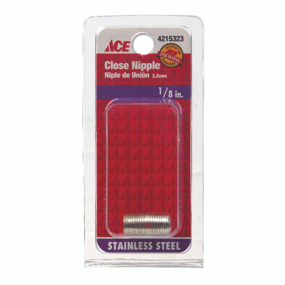 Smith-Cooper stainless steel nipple  MPT Close NPT