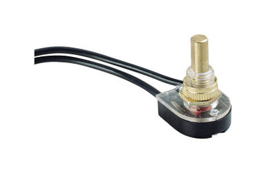 Push Switch On Off Brass 6 Amp