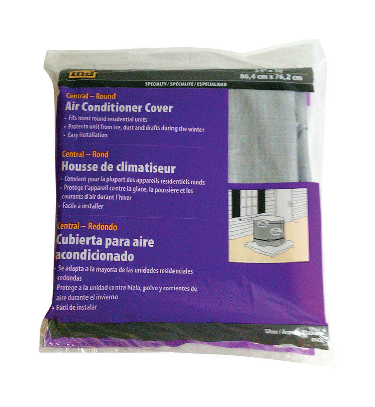 M-D Building Products 30 in. H x 34 in. W Polyethylene Gray Round Air Conditioner Cover