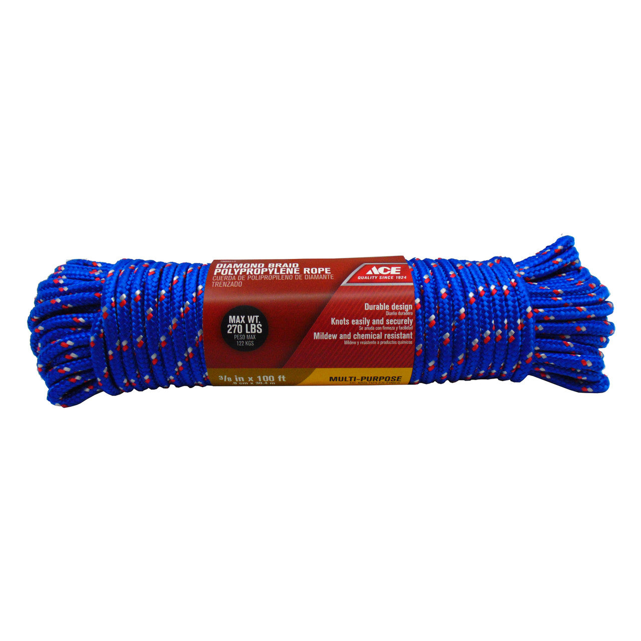 polypropylene rope twine 3/8 in. 100 ft. utility