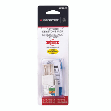 Jack CAT 3 Voice Grade White