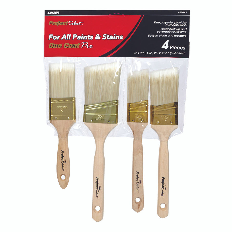 Linzer Assorted in. W Assorted Paint Brush Set