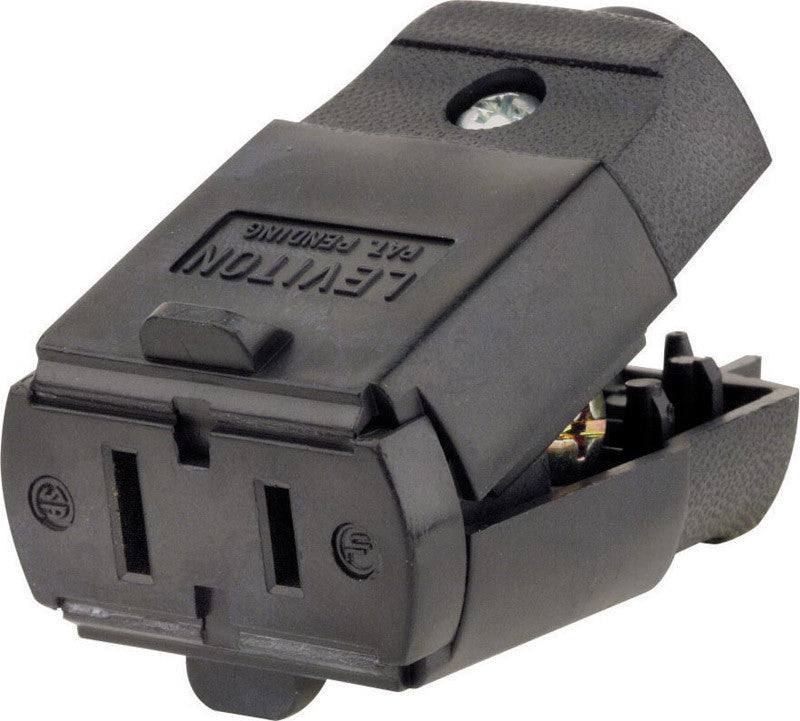 CONNECTOR 2 WIRE 15 AMP BLACK