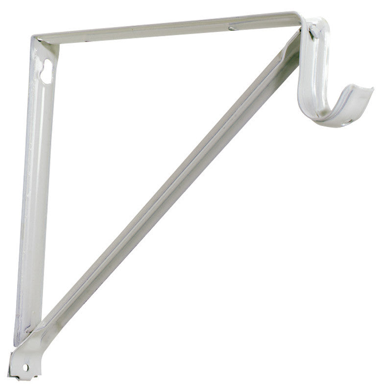 Knape & Vogt John Sterling White Steel Shelf/Rod Bracket 16 Ga. 13 in. L 250 lb.