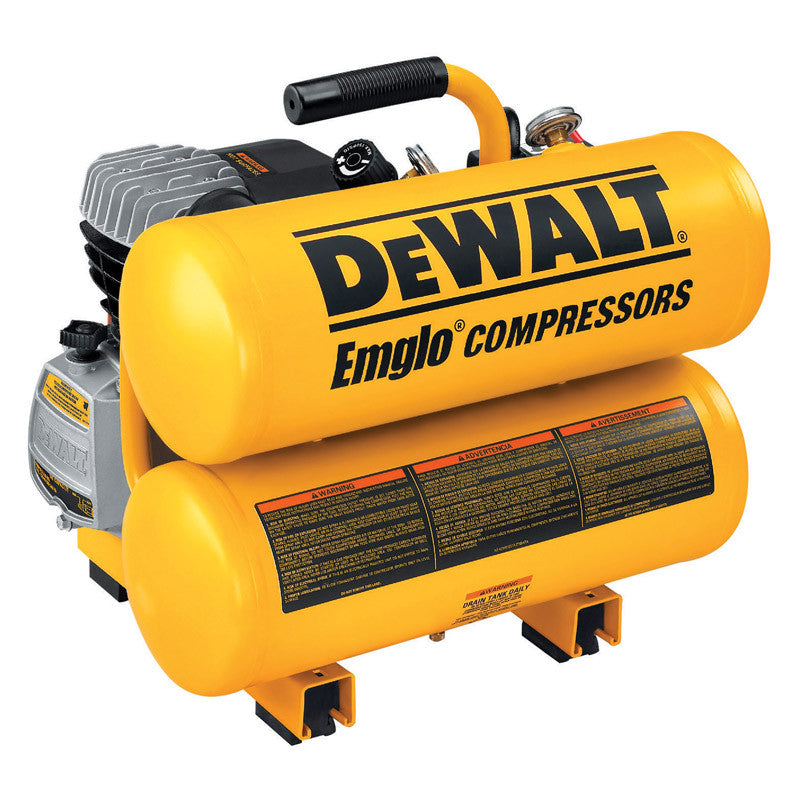 dewalt 4 gal. stacked portable air compressor 125 psi 1.1 hp air compressor hose pneumatic tools