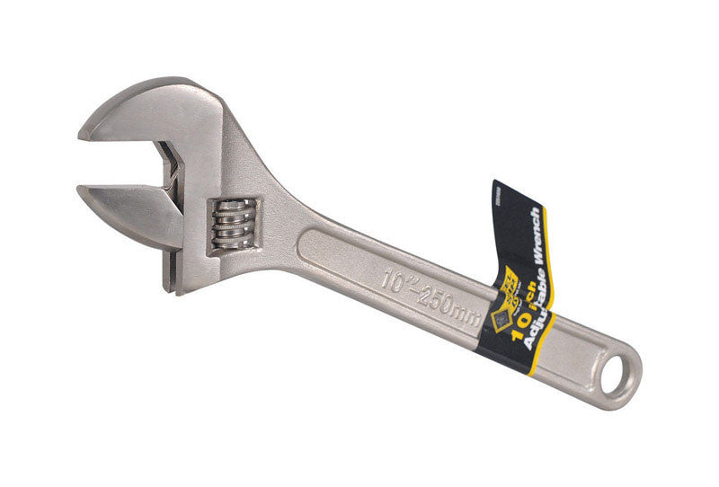 Steel Grip 10 in. L Adjustable Wrench 1 pc.