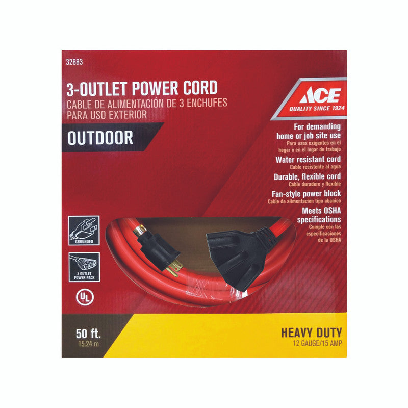 power center 12/3 stw 50 foot 12/3 50 ft. extension cord