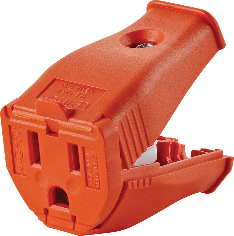 ground cord outlet 15 amp orange electrical supply