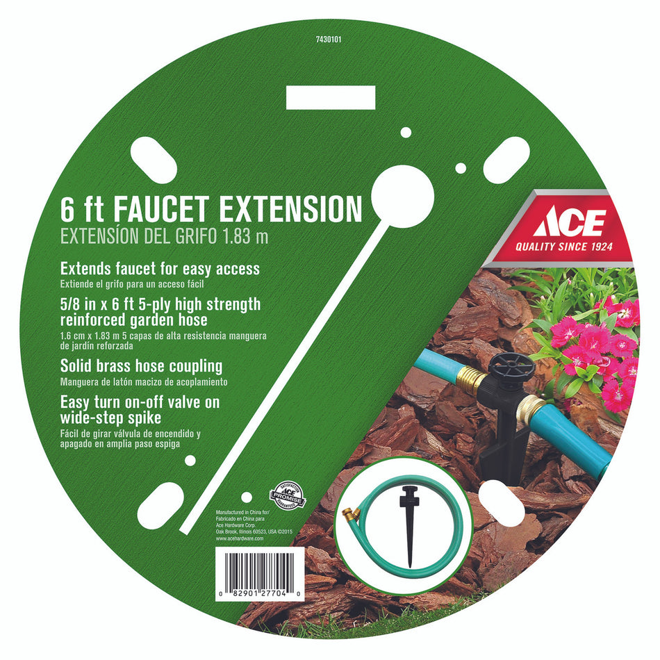 Ace 5/8 in. Dia. x 6 ft. L Faucet Hose Extender