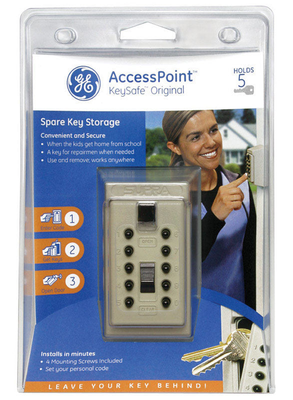 ge 4-1/8 in. h x 2.5 in. w x 2-1/4 in. l steel 3-digit combination key safe 1 pk padlock security hardware