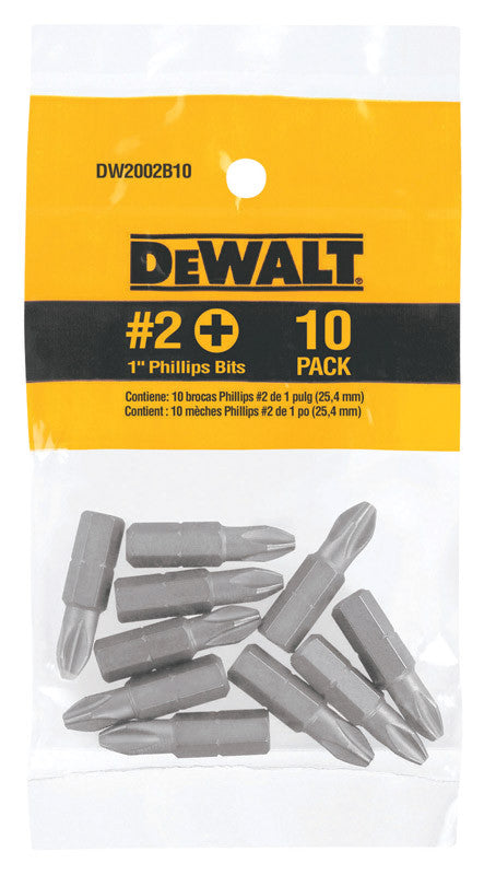 INSERT BIT PHILLIPS #2 10 PACK DEWALT