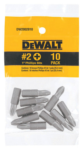 Insert Bit Phillips #2 10 Pack Dewalt