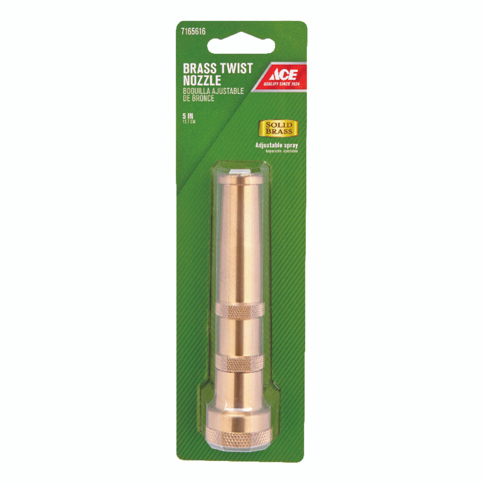 Ace Adjustable Brass Hose Nozzle