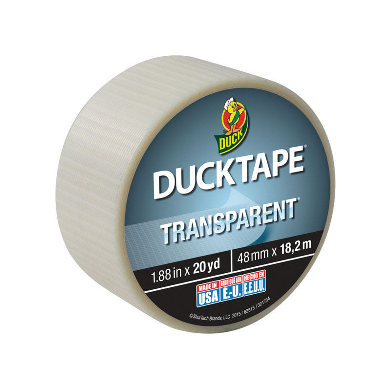duck 1.88 inch width x 20 yard length clear duct tape tape sealing masking