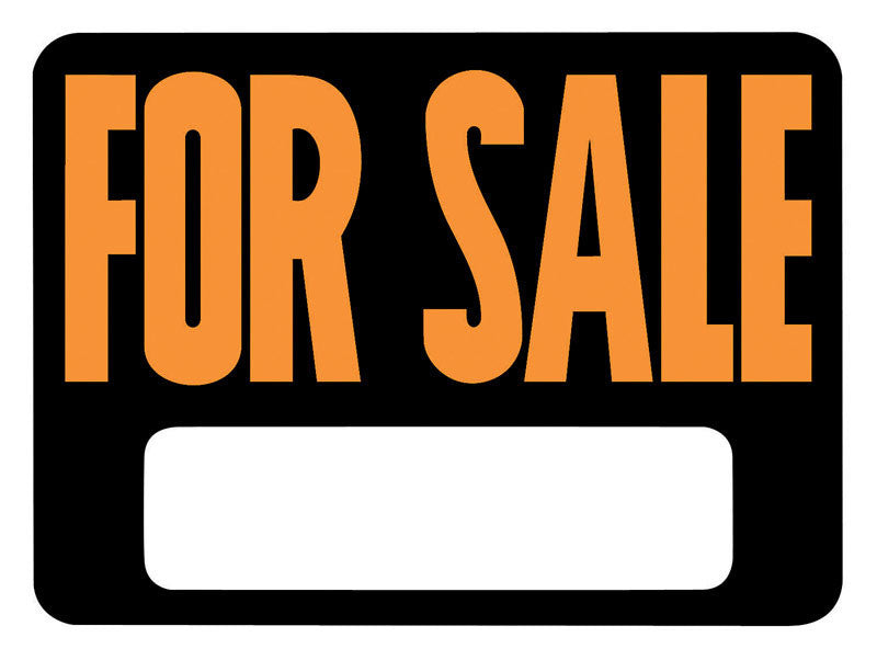 hy-ko hy-glo english black informational sign 8.5 in. h x 12 in. w facility sign safety identification