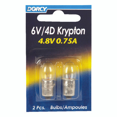 Dorcy 6V/4D Krypton Flashlight Bulb 2.2 volt Bayonet Base
