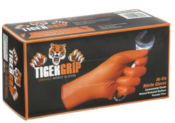 TIGER GRIP ORANGE LRG 7MIL 100 NITRILE