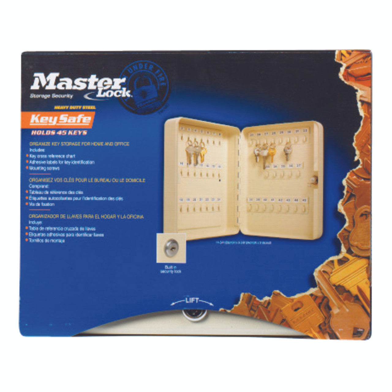 master lock beige steel key cabinet padlock security hardware