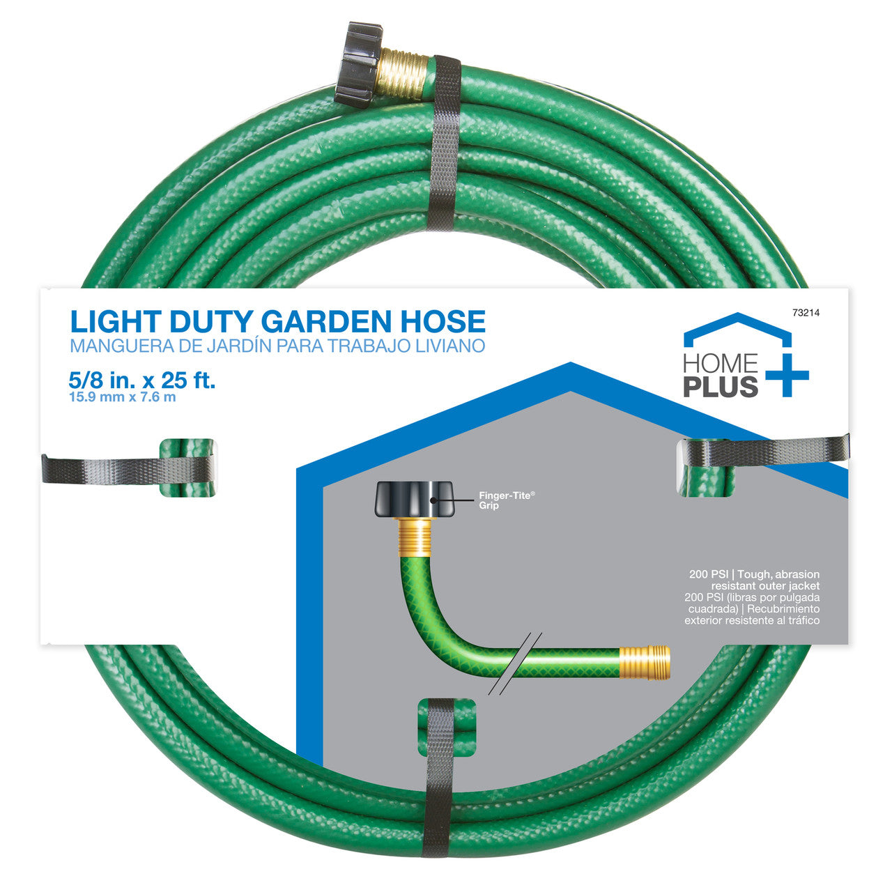 home plus 5/8 in. dia. x 25 ft. l light-duty green vinyl hose lawn garden outdoor supply
