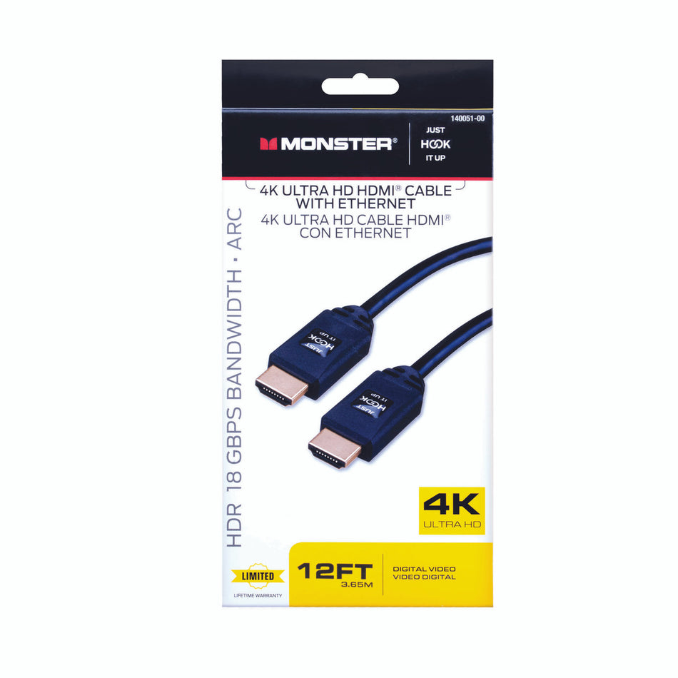 CABLE HDMI 12 FOOT BLACK