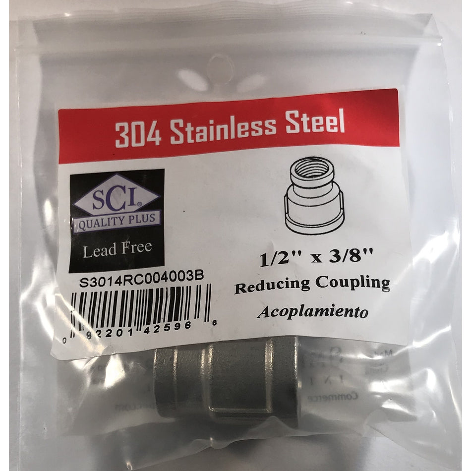 Smith-Cooper stainless steel tee 1/2 NPT threaded industrial