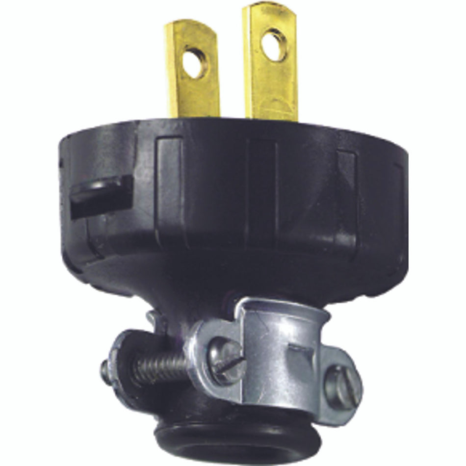 HANDLE PLUG 2 WIRE 15 AMP BLACK