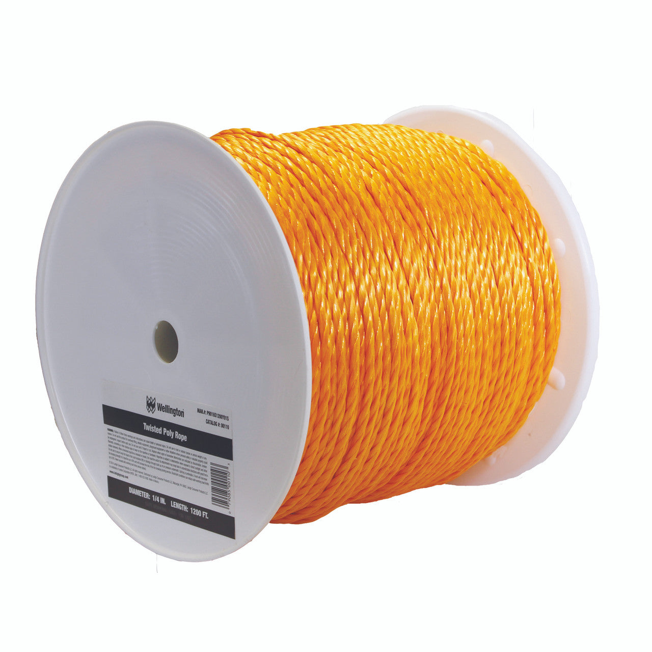 Miller Rope Wellington 1/4 in. Dia. x 1200 ft. L Orange Twisted Poly Rope | Miller ...