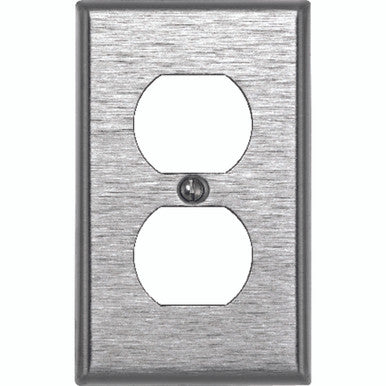 Single Duplex Wall Plate Steel