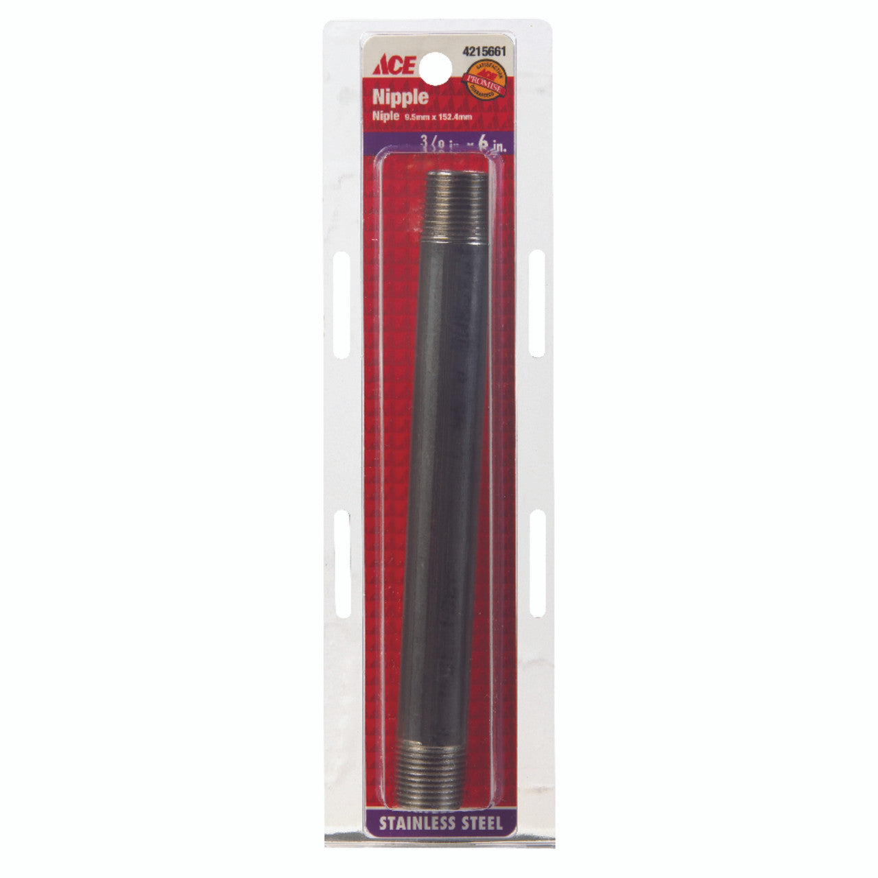 Smith-Cooper stainless steel nipple  MPT  in. NPT
