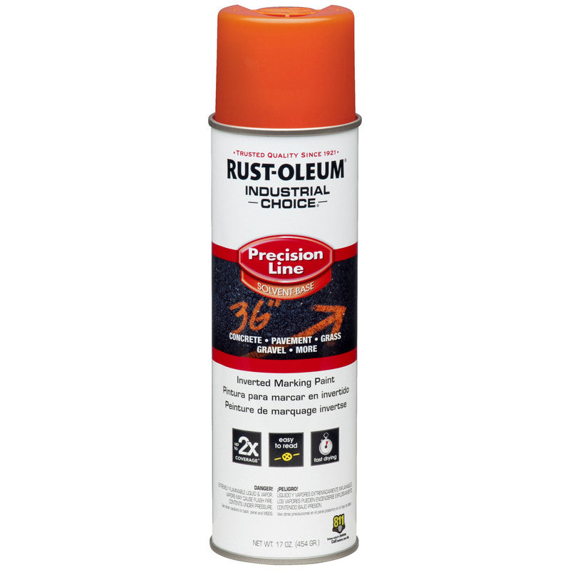 Rust-Oleum Industrial Choice Alert Orange Field Marking Paint 17 ounce Solvent Base