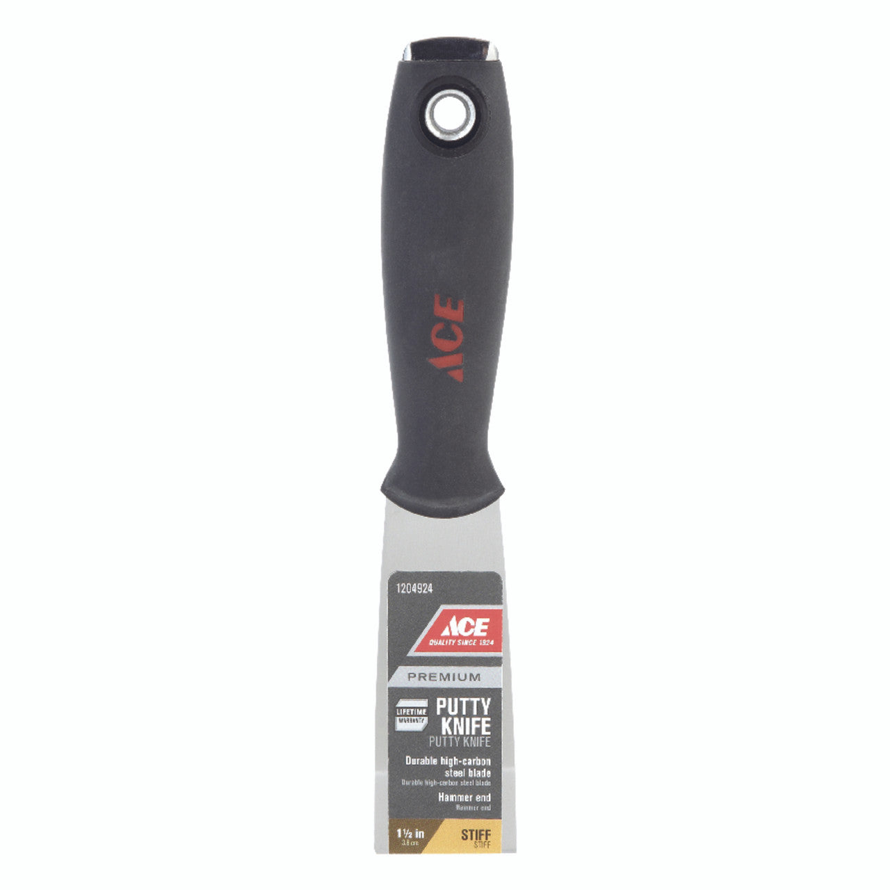 carbon steel stiff putty knife scraper 1-1/2 in. painting tool