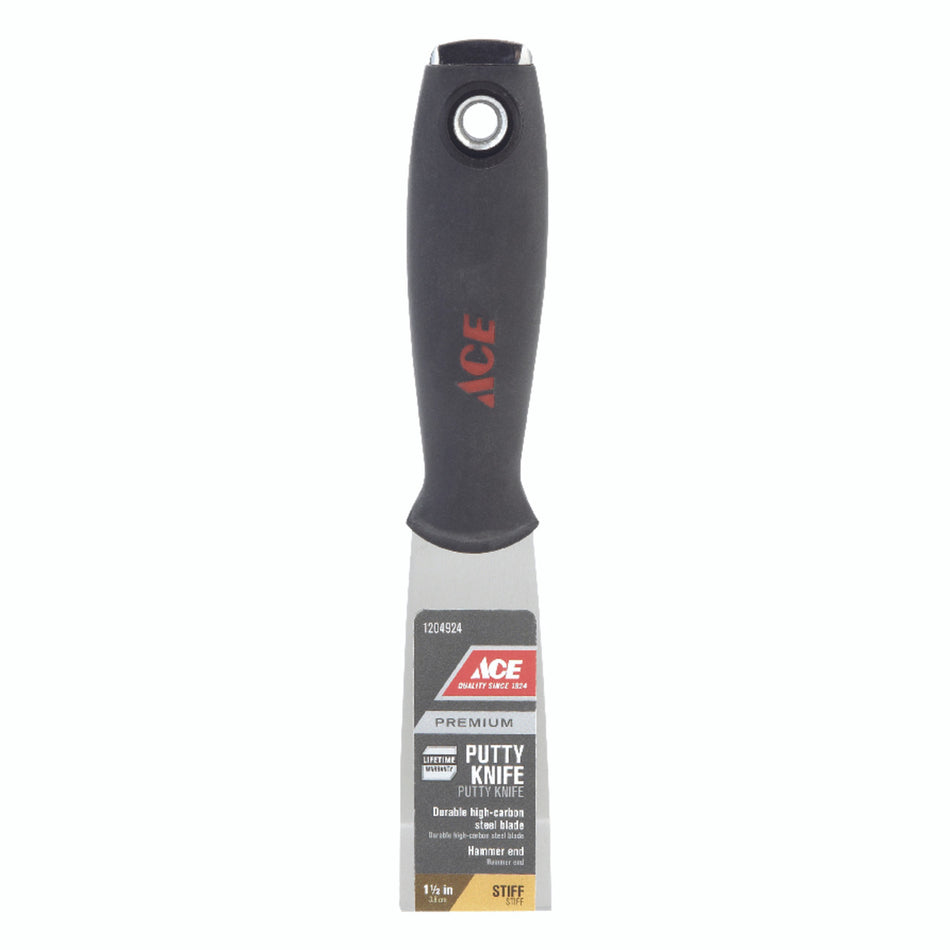 Ace 1-1/2 in. W High-Carbon Steel Stiff Putty Knife