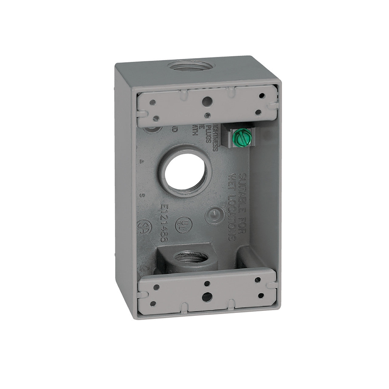 outlet box 1 gang 3/4 3 hole electrical box 1-gang