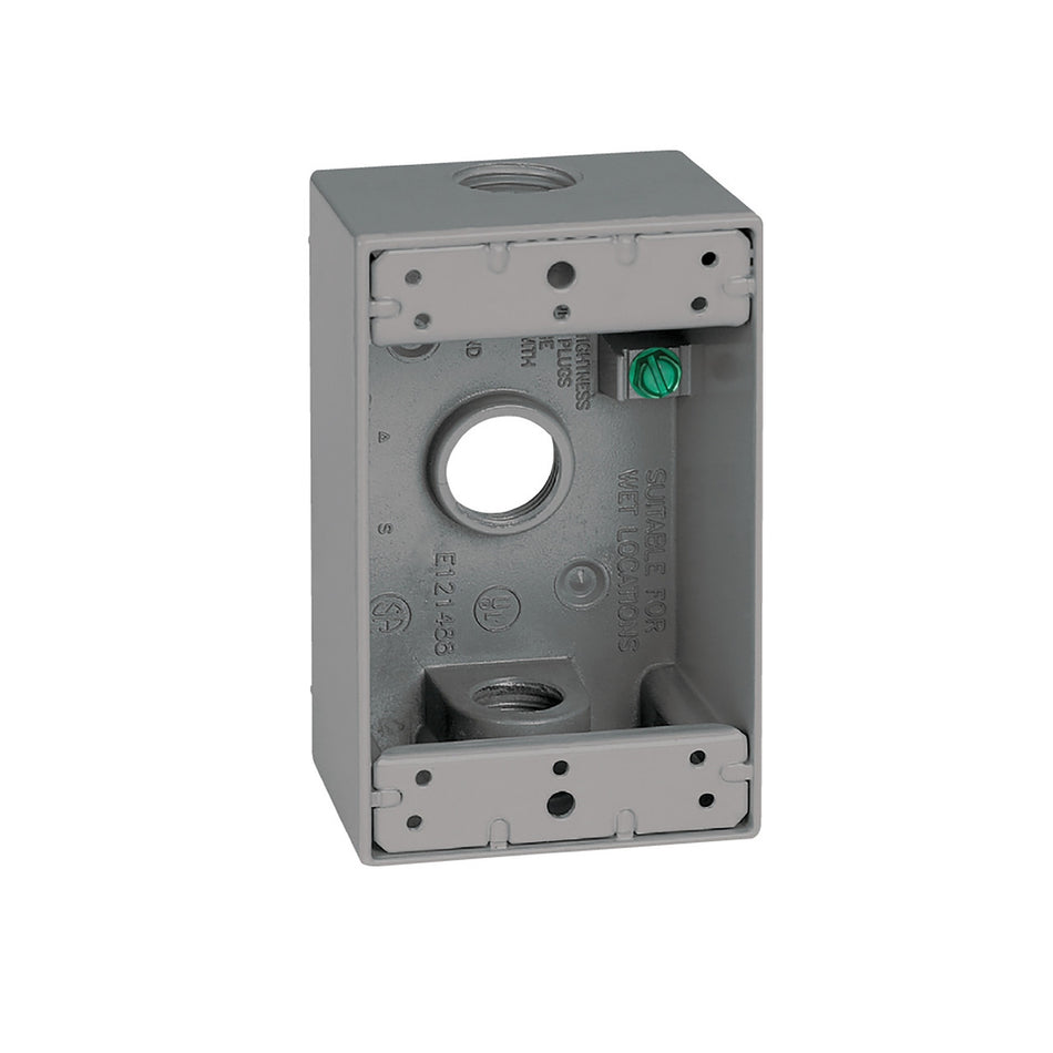 OUTLET BOX 1 GANG 3/4 3 HOLE