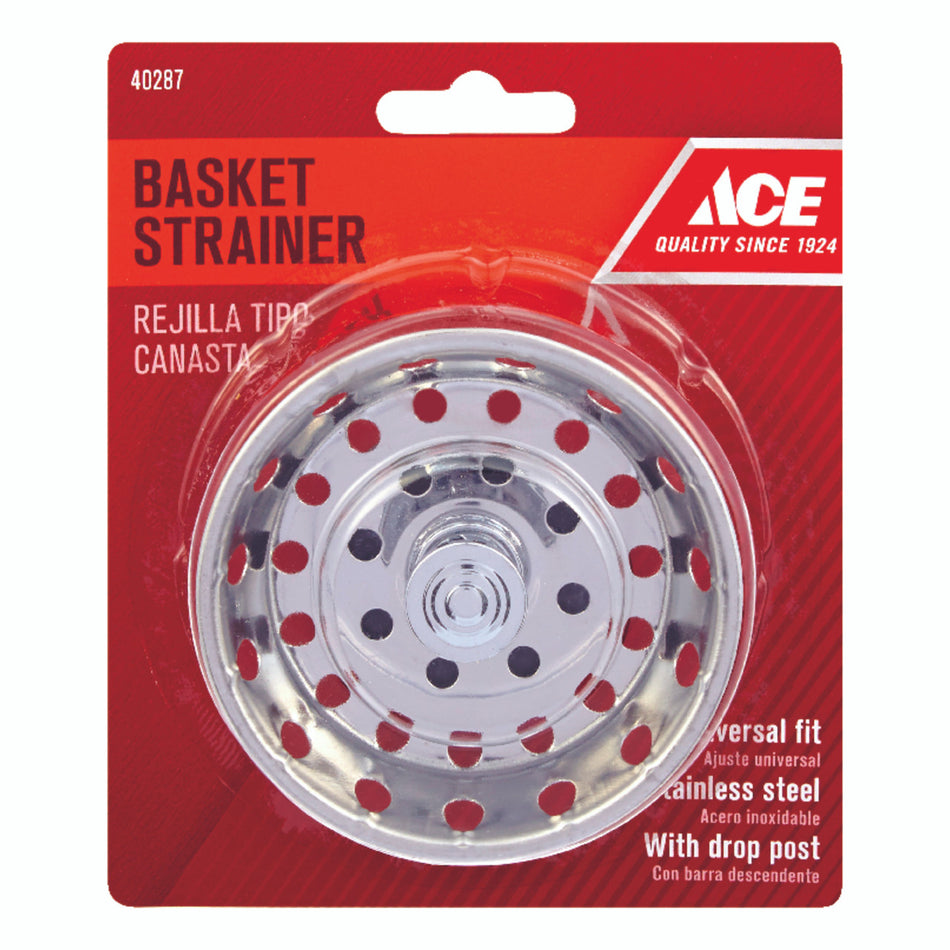 Ace Universal in. Dia. Chrome Replacement Strainer Basket