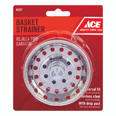 Ace Universal In. Dia. Chrome Replacement Strainer Basket