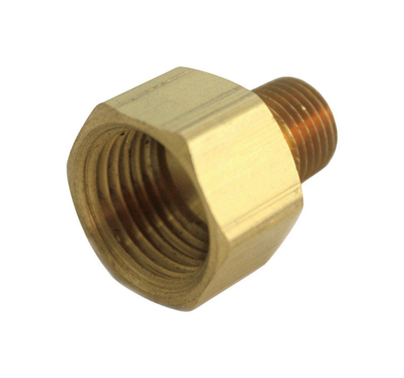 JMF yellow brass hose barb adapter 1/8 x 1/8