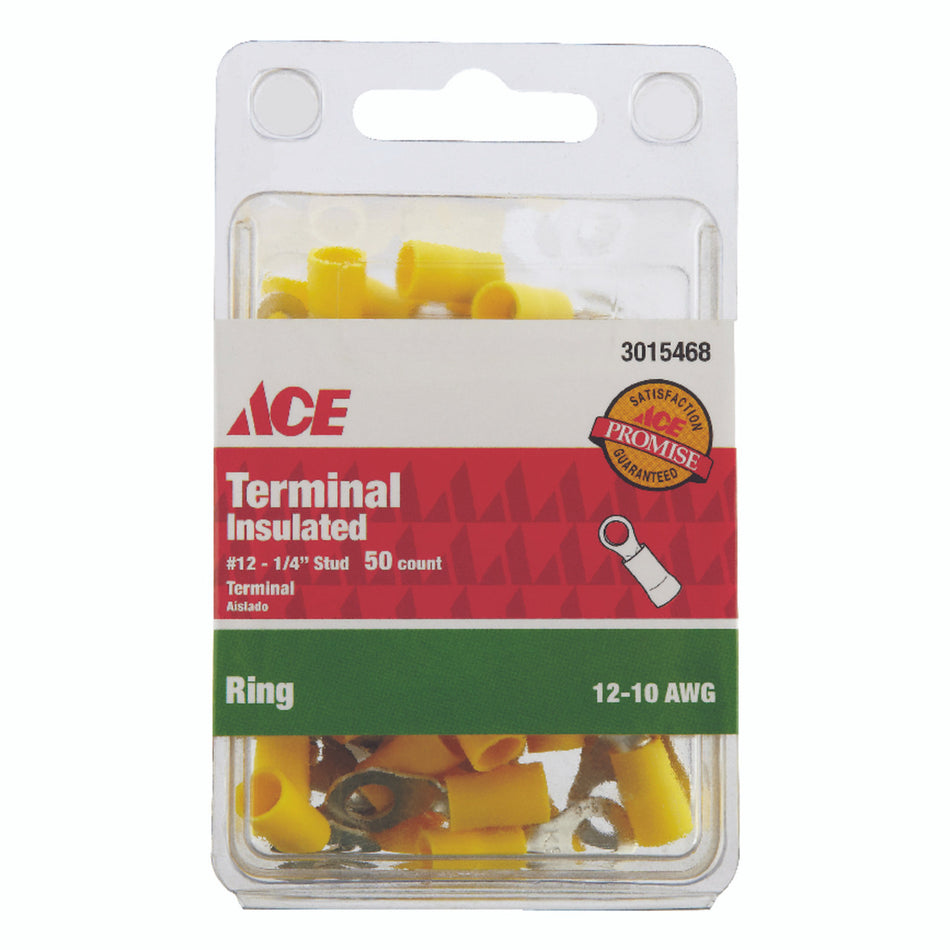 TERMINAL RING INSULATED 12-10 AWG 12-1/4