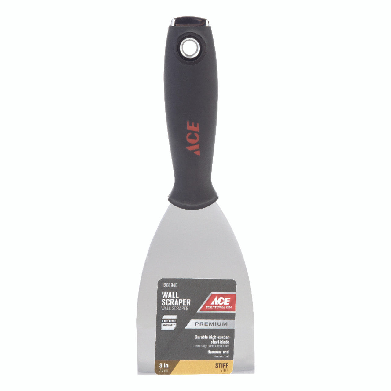 carbon steel stiff putty knife scraper 3 in. painting tool