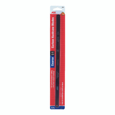 Ace 12 in. Carbon Steel Hacksaw Blade 18 TPI 2 pk